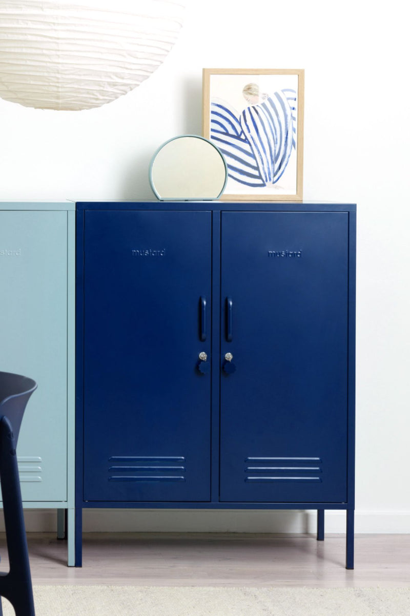 Mustard Made | The Midi Metal Locker in Navy