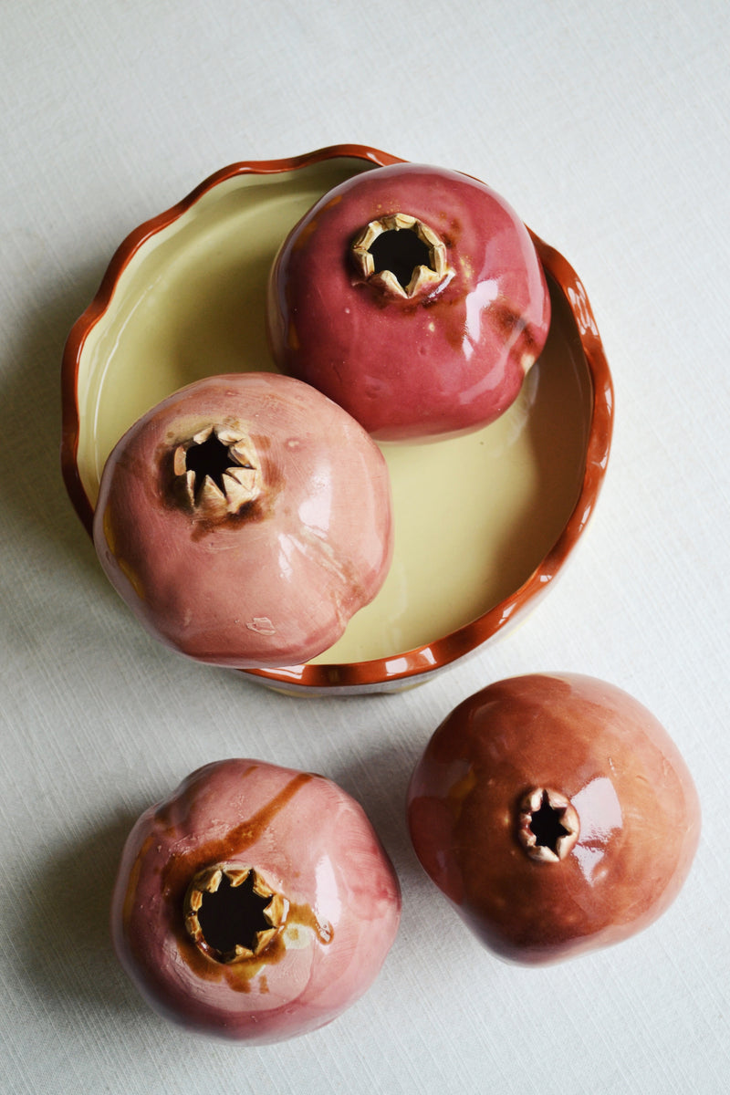 Ceramic Pomegranate Figure