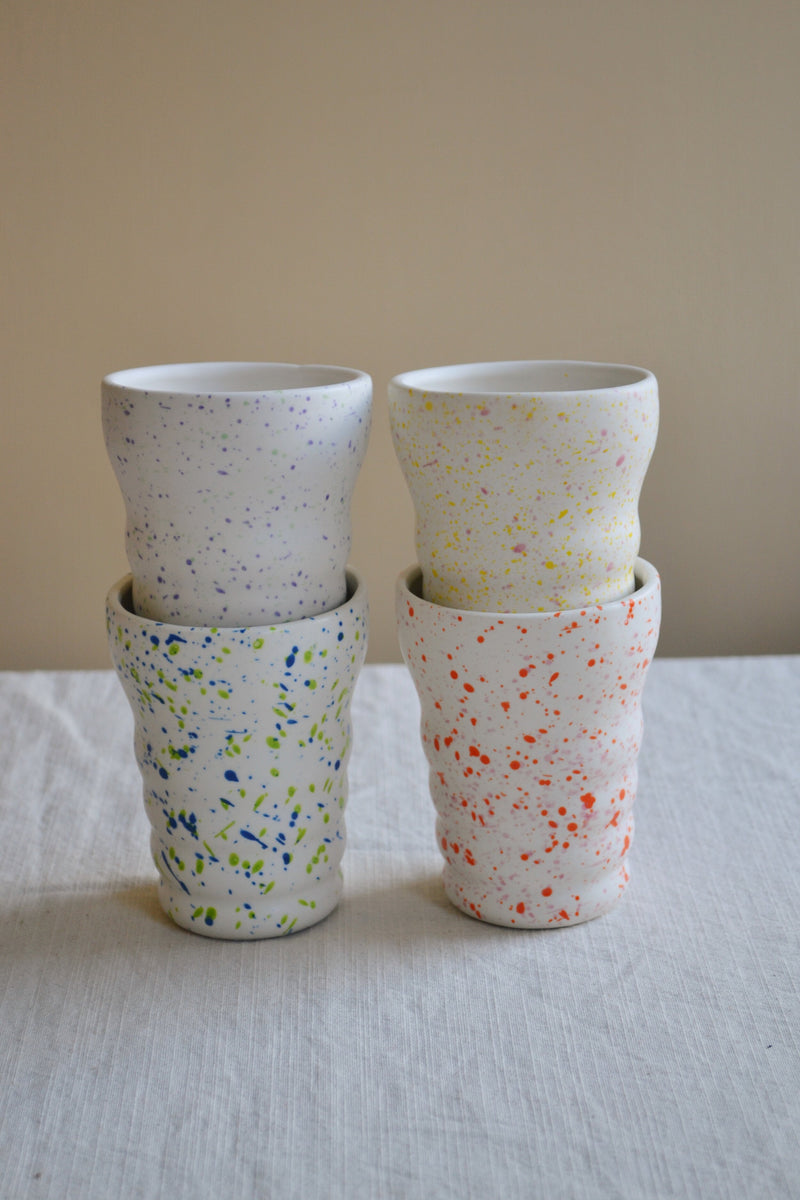 Set of Four Splatter Mugs