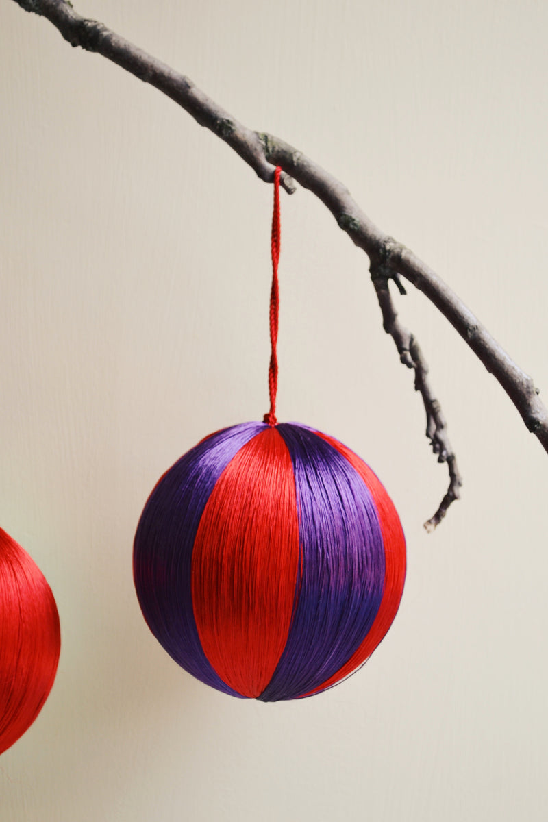 Big Striped Corded Ornaments - Four Styles Available