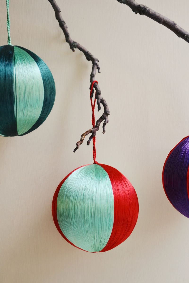 Big Striped Corded Ornaments - Four Styles Available