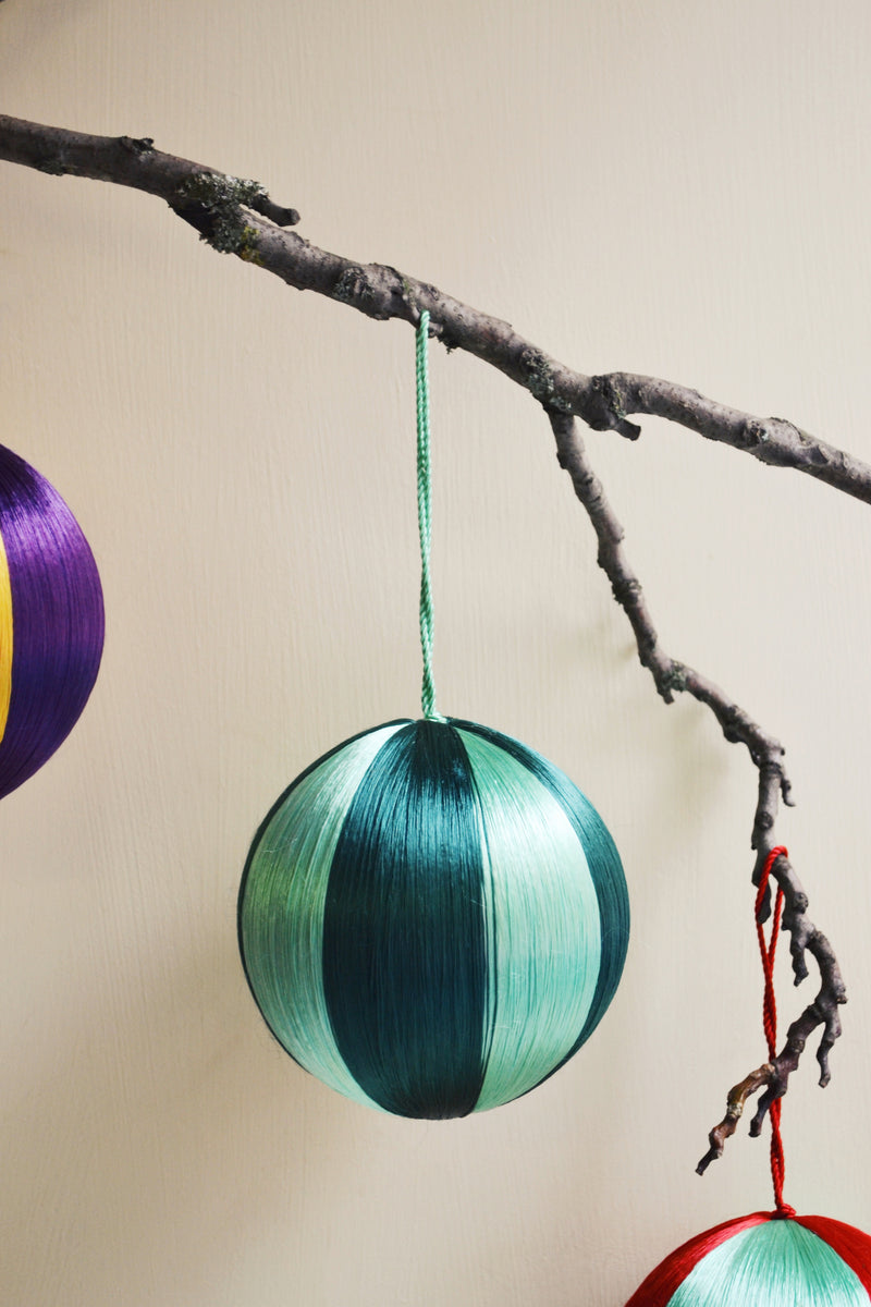 Big Striped Corded Ornaments - Four Styles Available